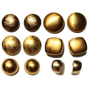 Fist Full of Gold lot 6prs Vtg  Earrings - Monet